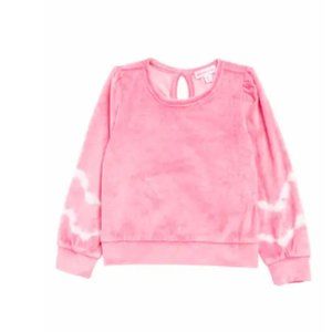 NWT DESIGN HISTORY Kids' Long Sleeve Velour Tie-Dye Shirt